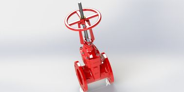 Flanke / groef Type UL FM poortklep Ductiel ijzeren handwiel