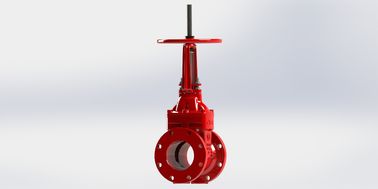 Rood Elastiek Zittend UL FM Gate Valve Flange Groove Connection Beschikbaar