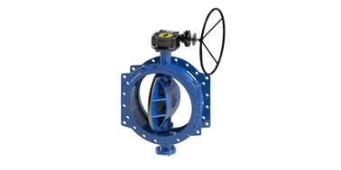 RAL 5010 Ductiel ijzer dubbel excentrisch vlinderklep 150 PSI