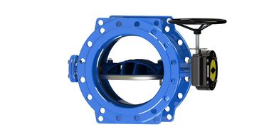 DI-schijf van roestvrij staal vlindercontrole-klep epoxy bekleed met wormgear