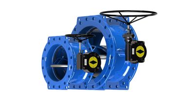 RAL 5010 Ductiel ijzer dubbel excentrisch vlinderklep 150 PSI