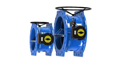 Ductiel ijzeren dovetail ontwerp dubbel excentrisch vlinderklep voor watersystemen in restaurants en bars