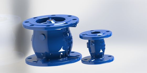 Flanke eindverbinding Rubbercoated Disc Non-Slam Check Valve ontworpen voor PN10-druksystemen