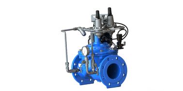 Blauw RAL 5005 NSF61 watercontrole klep met SS304 interne onderdelen en EPDM carrosserie stoel