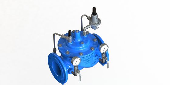 Waterdrukreduceerventiel met nylon versterking EPDM-membraan GGG50 materiaal en SS304 zitting