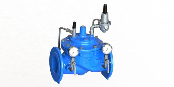 SS304 Zitwaterdrukverlagend klep met EN1092-2 flensstandaard en epoxy-gecoate afwerking