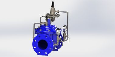 SS304 Pilot bediende stroomregelklep PN10/16/25 Ral5005 Voor 0-80°F Temperatuurbereik