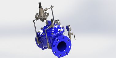 Handmatig Blauw Ral5005 Stroomregelklep Roestvrij staal voor ductiele ijzeren buizen Model A400