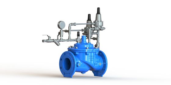 Overspanningsventiel met flense-endverbinding EPDM-diafragma en handmatige activering voor watersystemen