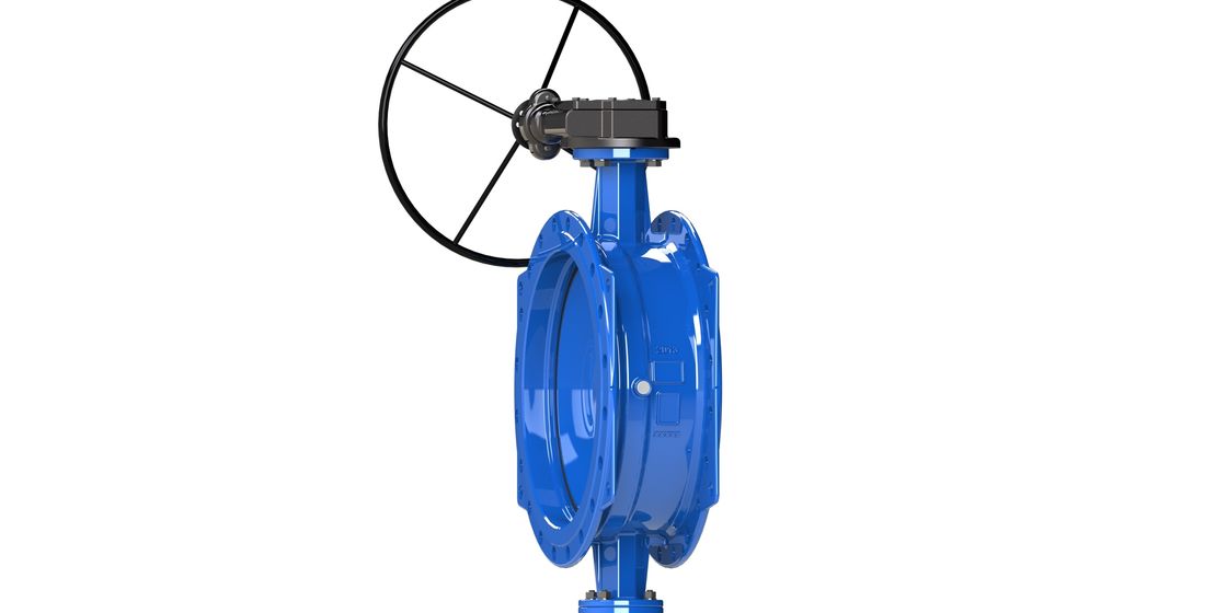 Dubbele excentrische vlinderklep 1-72 inch ANSI-standaard met ductiel ijzeren lichaam voor robuuste waterleidingssystemen