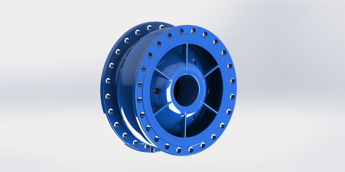 Flanke eindverbinding Rubbercoated Disc Non-Slam Check Valve ontworpen voor PN10-druksystemen