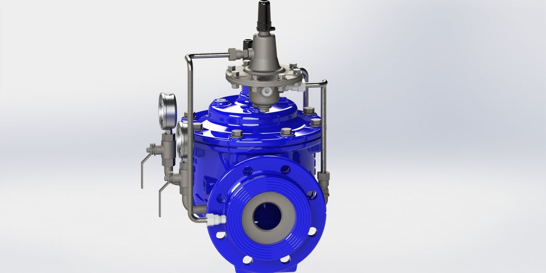 EN1074-5 Standaard buigzaam ijzer Duurzaam hydraulisch stroomregelklep voor temperatuurbereik 0-80 graden Fahrenheit