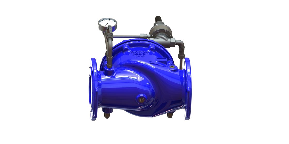 EPDM Body Zitting Waterregelklep met SS304 Interne Onderdelen en P500 Pilot voor Nauwkeurige Flow Regulatie