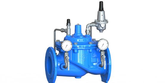 A200 Waterdrukreduceerventiel met EPOXY-coating, flensverbinding en met nylon versterkt membraan voor watersystemen