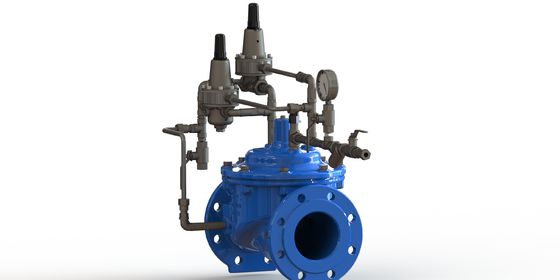 Overspanningsventiel met flense-endverbinding EPDM-diafragma en handmatige activering voor watersystemen